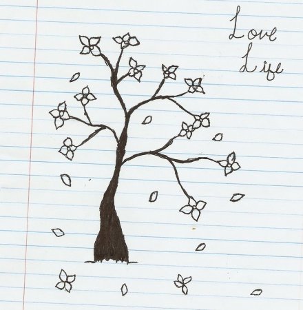 Дерево для срисовки легко