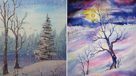 Рисование акварельными красками