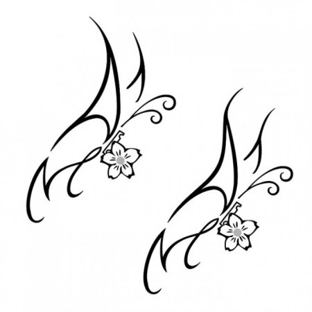 Тату хной на ноге легкие