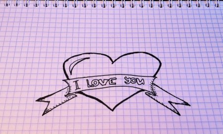 Лёгкие рисунки карандашом про любовь