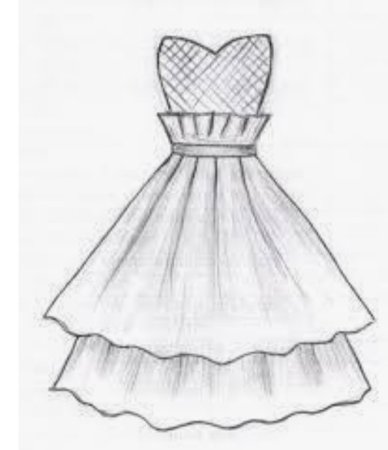 Платья для срисовки карандашом
