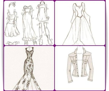 Трафарет платья