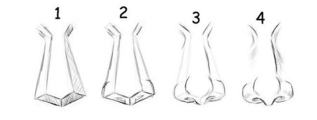 Нос рисунок карандашом для начинающих