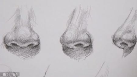 Как научиться красиво рисовать нос