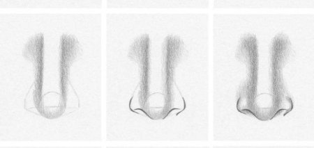 Рисунки носа легкие