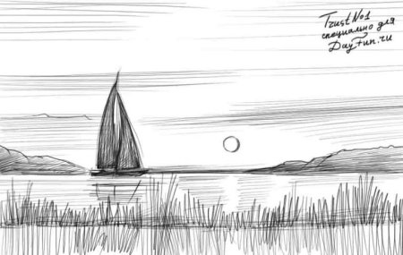 Пейзажи для срисовывания карандашом