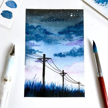 Рисунки красками