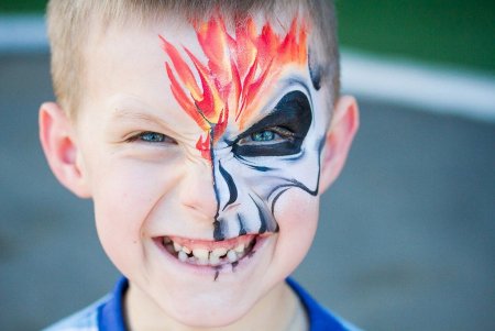 Красивый аквагрим для детей