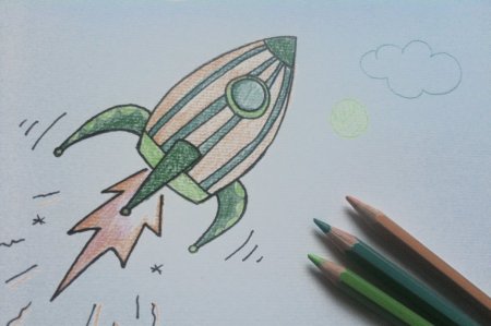 Космос красками для детей