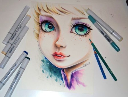 Портреты маркерами Copic