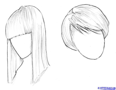 Причёски карандашом для начинающих