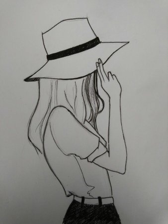 Рисунки для срисовки девушки без лица