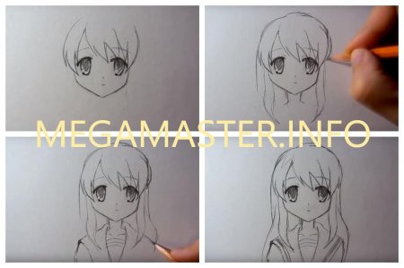 Пошаговое рисование Саске