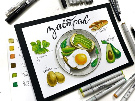 Рисунки маркерами для скетчинга