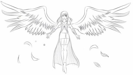Рисунки ангелов для срисовки