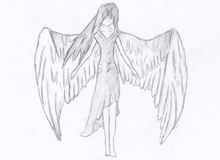 Рисунки карандашом ангелов и демонов