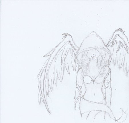 Рисунки карандашом ангелов и демонов для начинающих