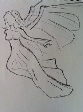 Рисунки ангелов карандашом