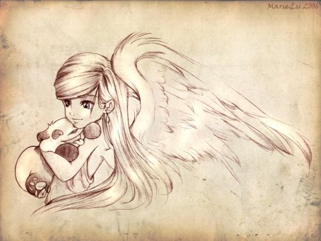 Картинки для срисовки ангел