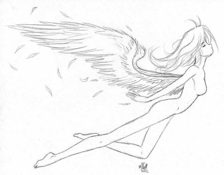 Ангел рисунок для срисовки