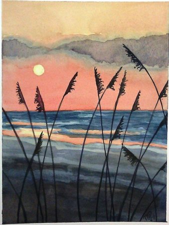 Мини пейзажи акварелью