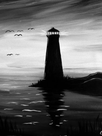 Пейзаж акварелью закат