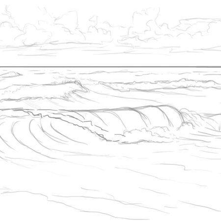 Море карандашом