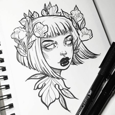 Рисунки для срисовки в скетчбук