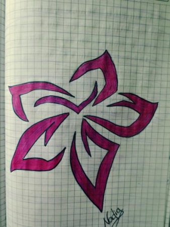 Лёгкие рисунки ручкой в тетради