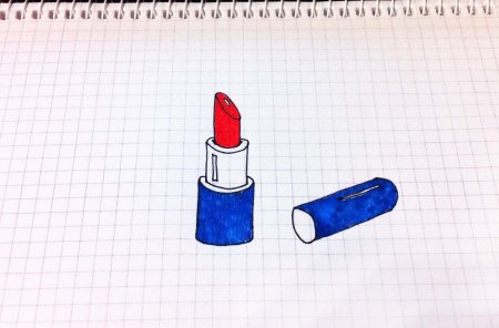 Рисунки красной ручкой