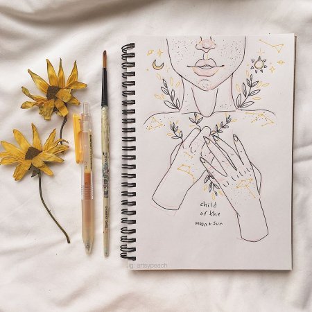Эстетичные блокноты для рисования