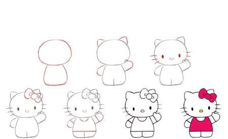 Маленькие рисунки по этапно