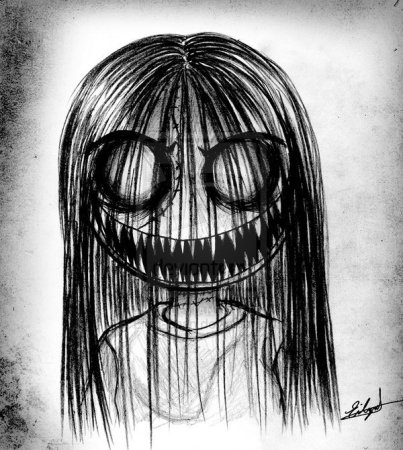 Рисунки страшные лёгкие