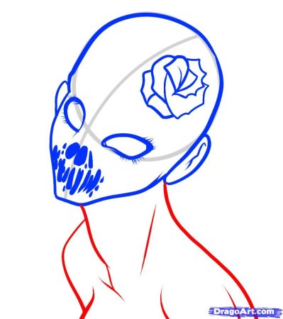 Лицо демона карандашом