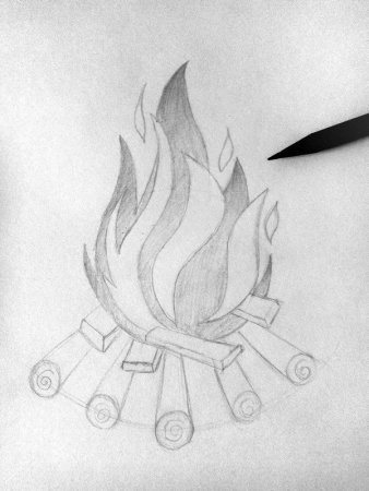Огонь рисунок