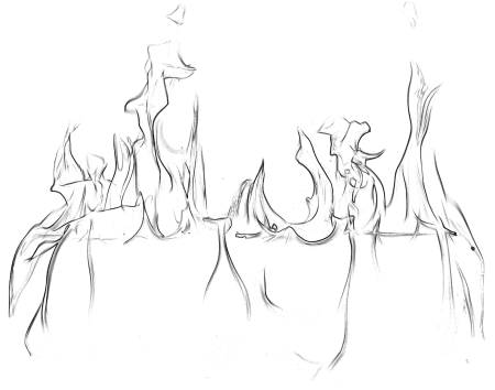 Рисунки огня карандашом для начинающих