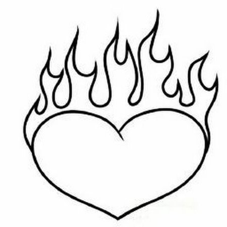 Огонь рисовать карандашом