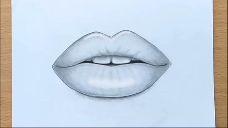 Губы для рисования легкие