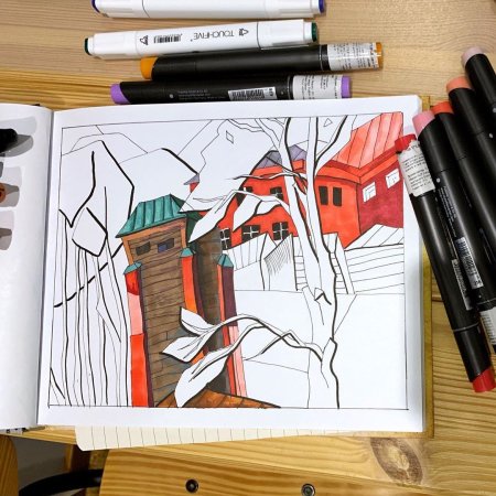 Рисунки фломастерами