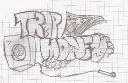 Граффити на бумаге