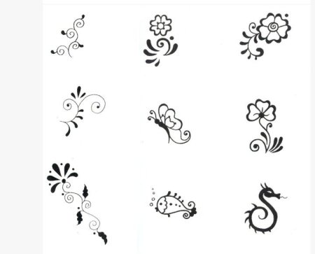 Мехенди простые узоры для начинающих