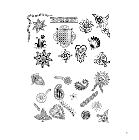 Узоры для рисования хной простые