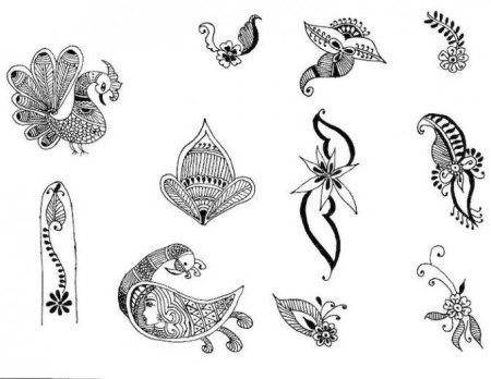 Узоры хной маленькие