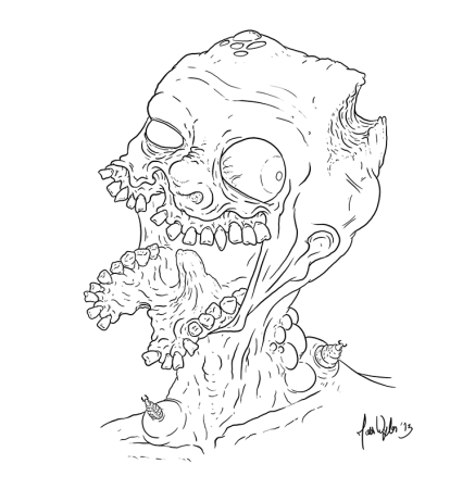 Зомби рисунок карандашом