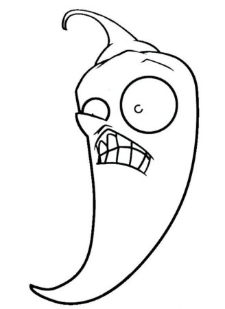 Растения против зомби раскраска перец