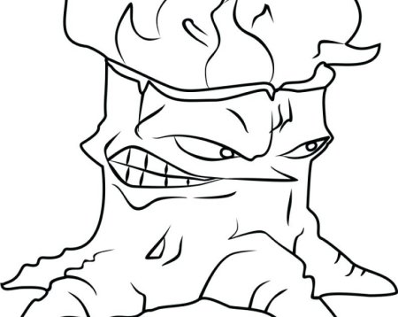 Раскраски растения против зомби Огненный Горохострел