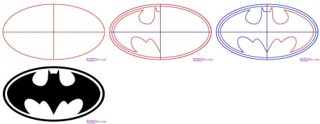 Поэтапное рисование Бэтмена