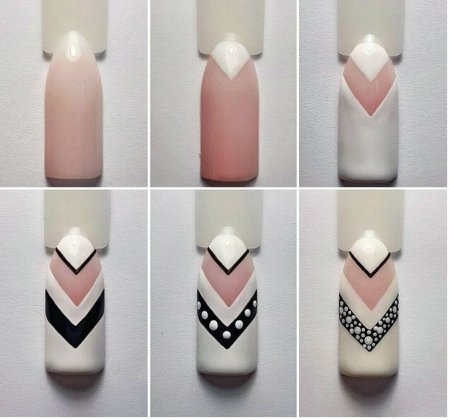 Геометрические узоры на ногтях для начинающих
