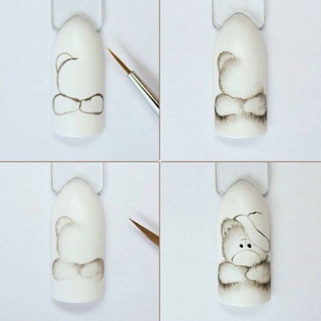 Рисунки на ногтях пошагово