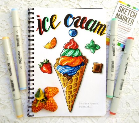 Маленькие скетчи маркерами